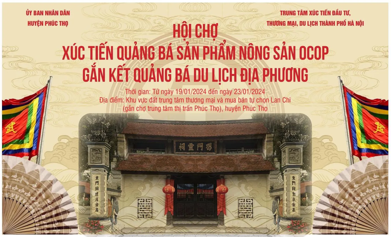 Sắp diễn ra Hội chợ hoa Xuân, quảng bá sản phẩm OCOP huyện Phúc Thọ