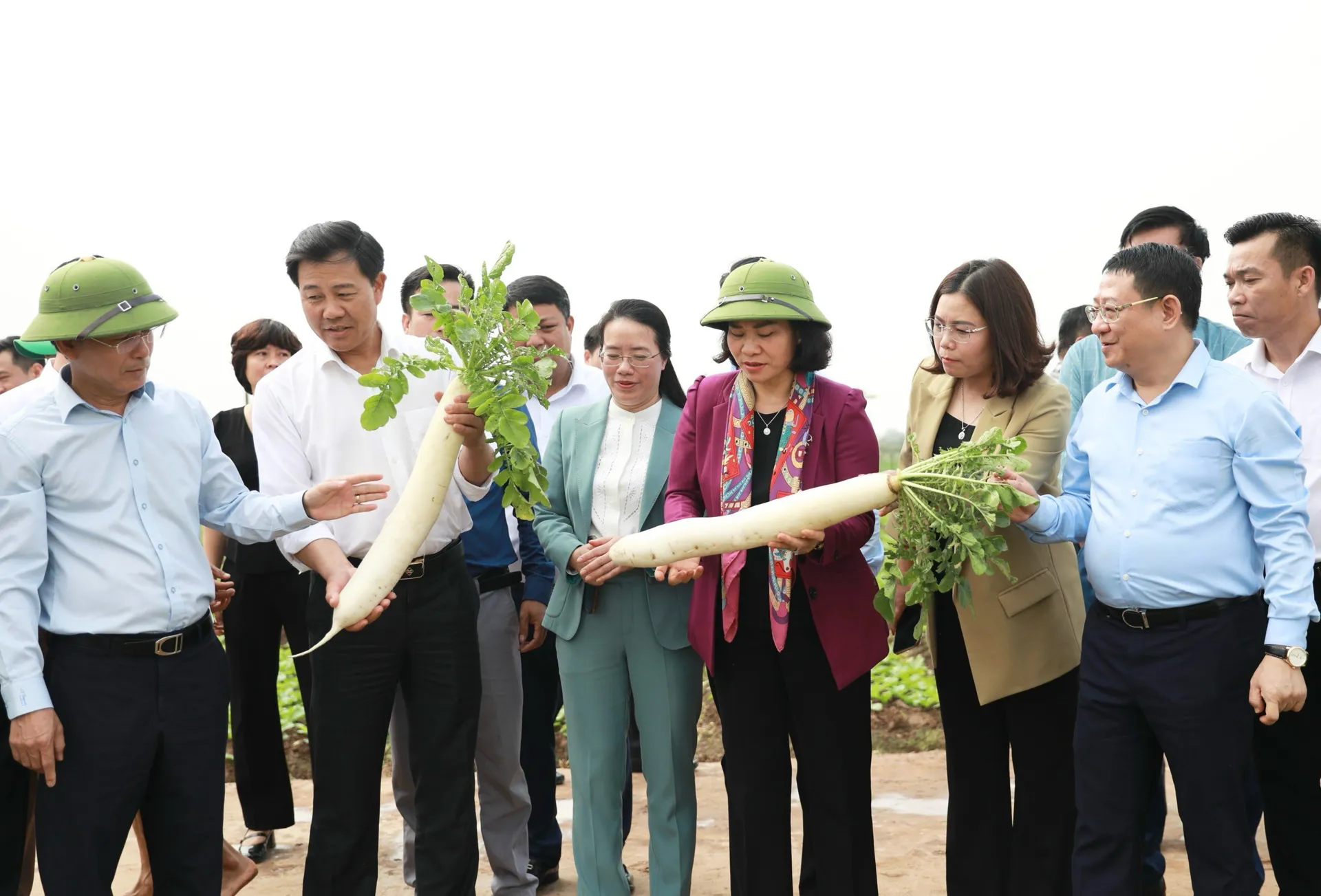 Lãnh đạo Thành phố Hà Nội thăm, động viên người dân ra quân sản xuất