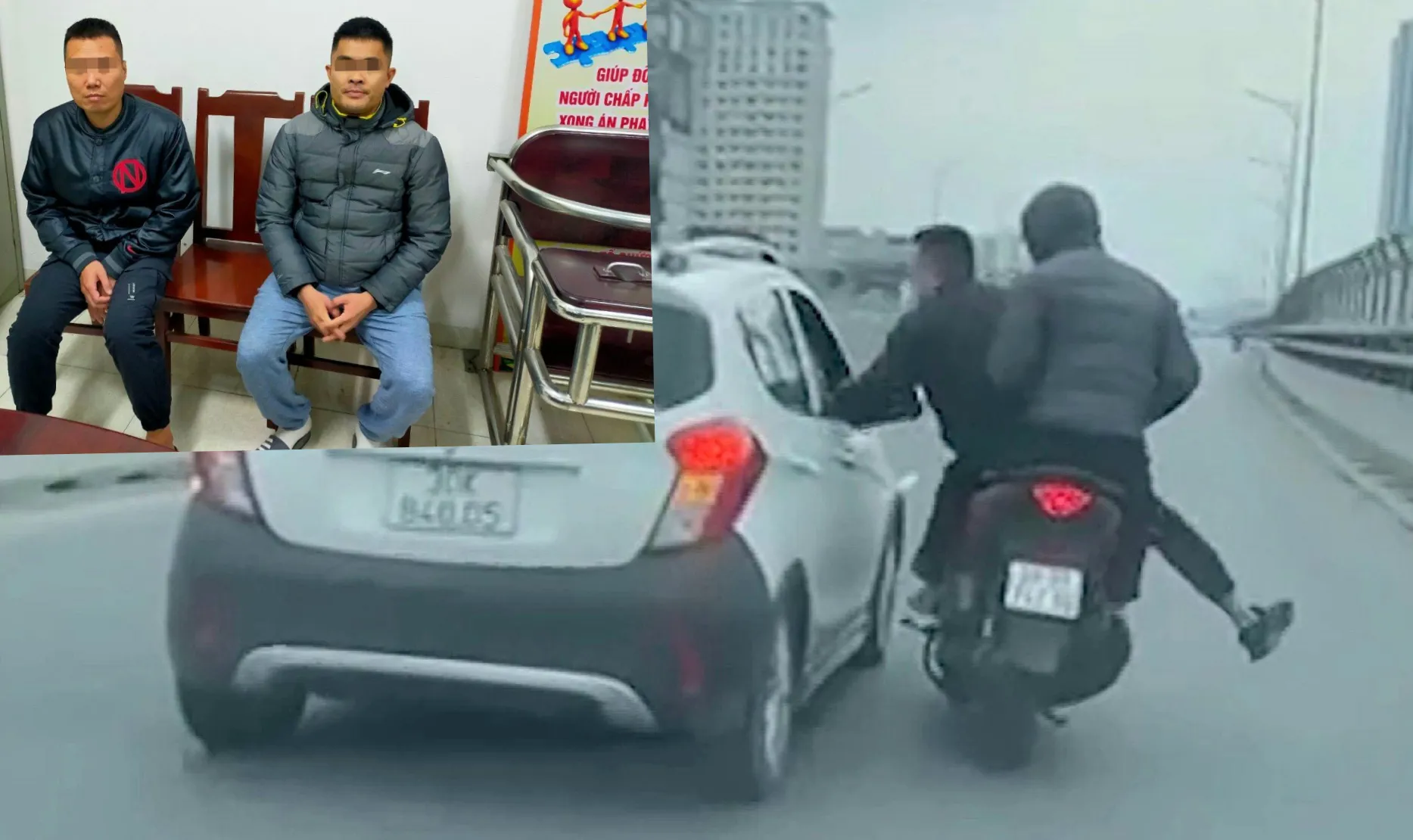 Triệu tập 2 thanh niên đi xe SH đánh người trên đường Vành đai 2