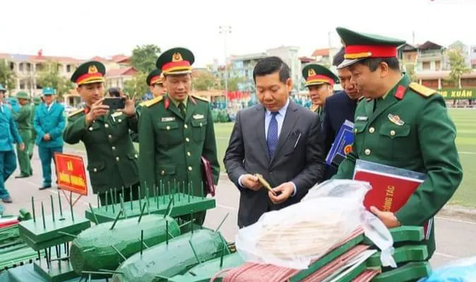 Quốc Oai: Sôi nổi lễ ra quân huấn luyện năm 2024