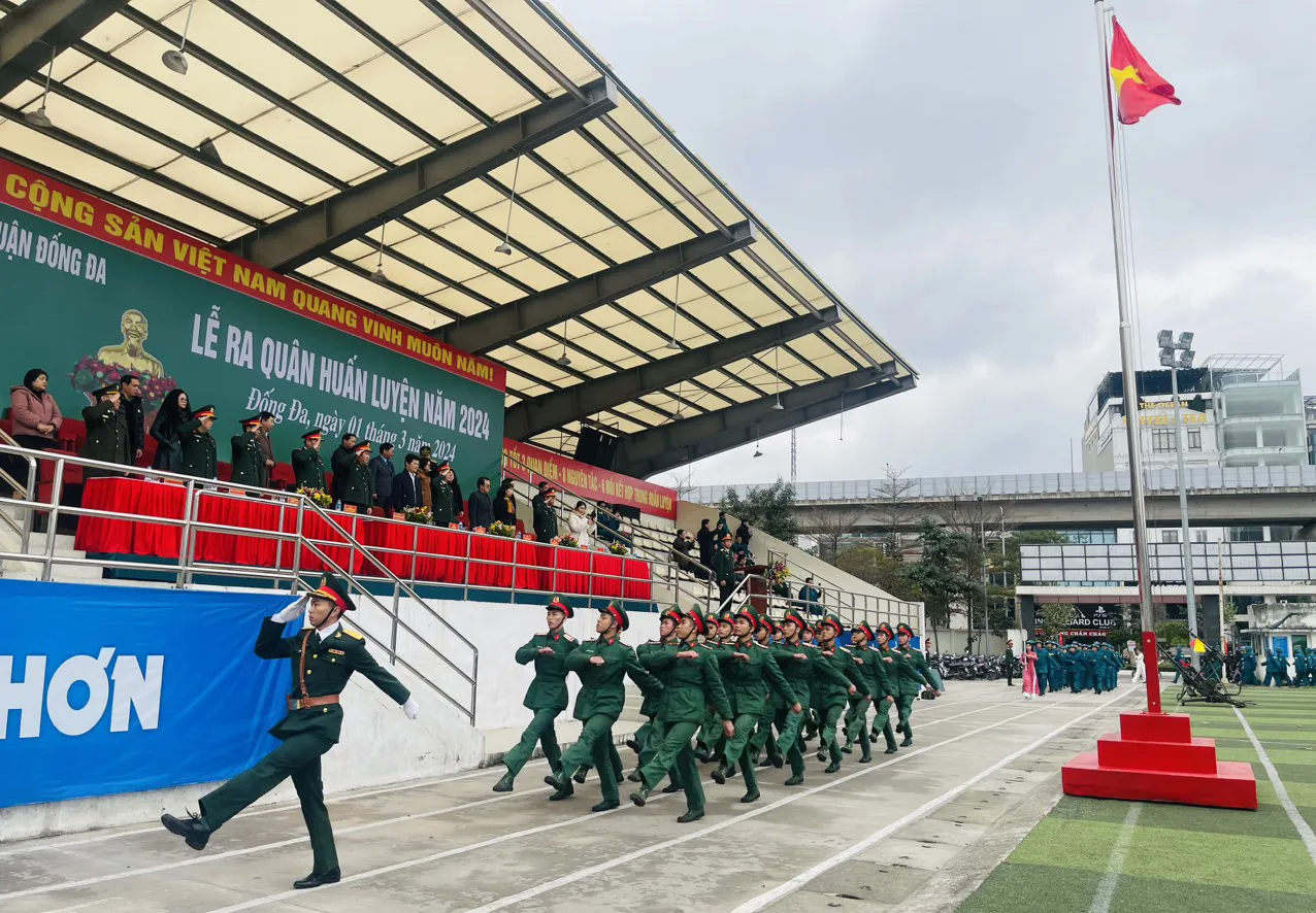 Quận Đống Đa ra quân huấn luyện năm 2024