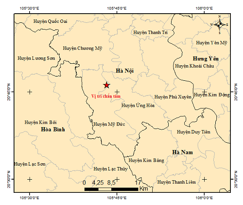 Hà Nội thông tin chính thức về trận động đất xảy ra sáng 25/3