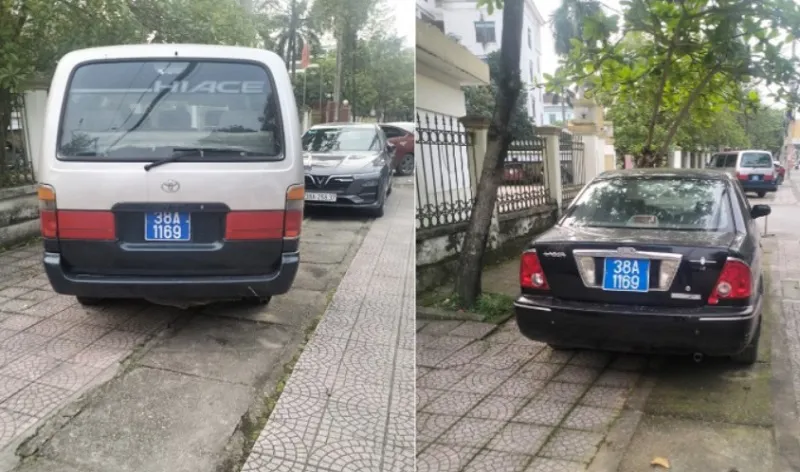 Hà Tĩnh: xử phạt chủ hai xe ô tô cùng gắn biển số xanh 38A-1169