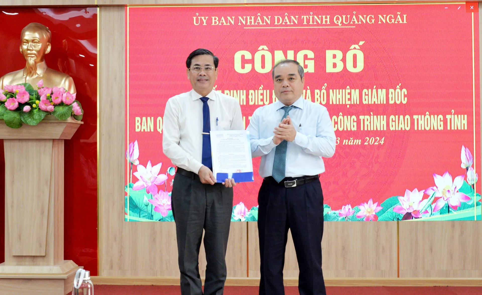 Bổ nhiệm lãnh đạo Ban quản lý dự án xây dựng công trình giao thông