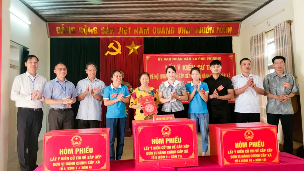 Ba Vì: hoàn thành lấy ý kiến cử tri về sắp xếp đơn vị hành chính