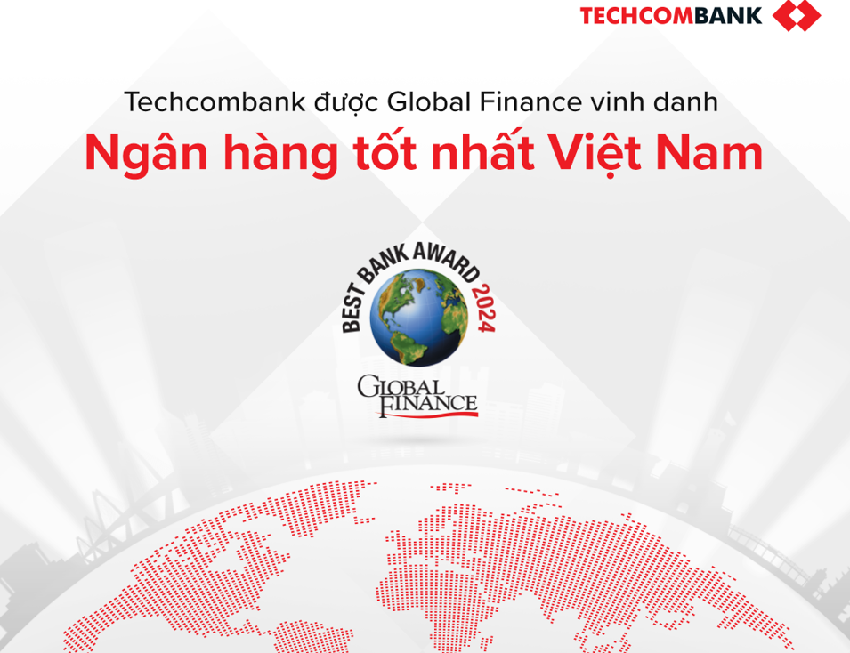 Techcombank được Global Finance vinh danh là ngân hàng tốt nhất Việt Nam
