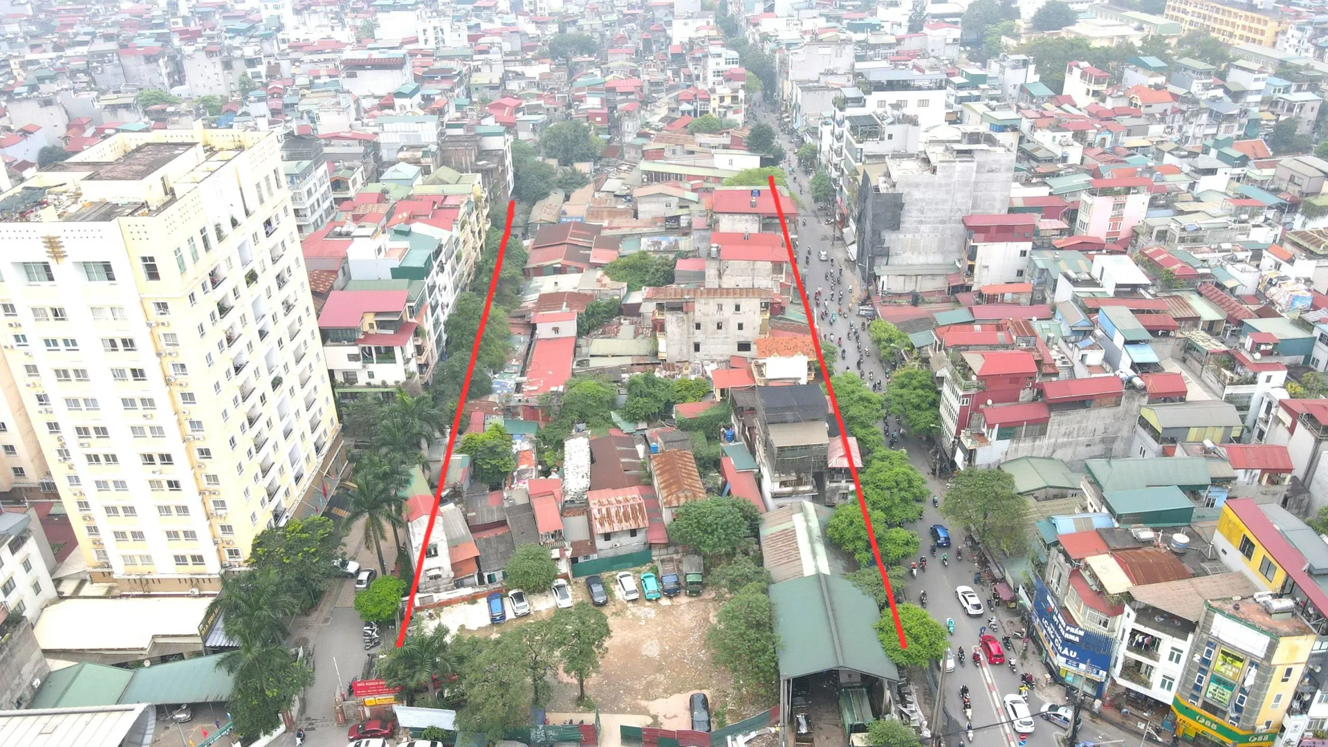 Đường Vành đai 1 đoạn Hoàng Cầu - Voi Phục vẫn chờ giải phóng mặt bằng