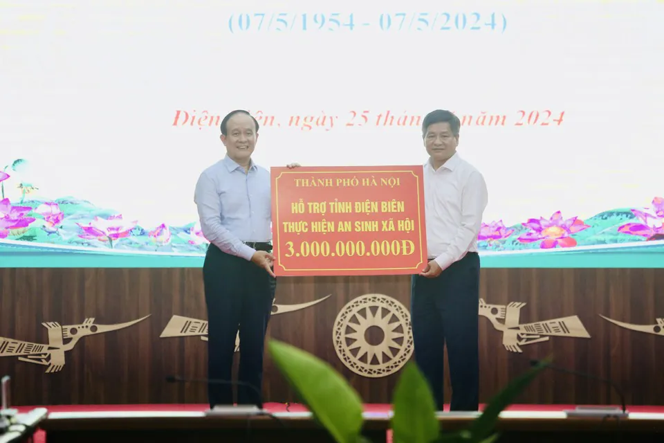 TP Hà Nội hỗ trợ an sinh xã hội tỉnh Điện Biên hơn 6,5 tỷ đồng