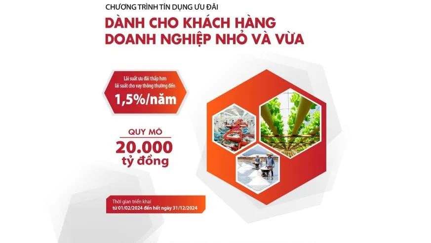Agribank bổ sung 35.000 tỷ đồng vốn tín dụng ưu đãi hỗ trợ nền kinh tế
