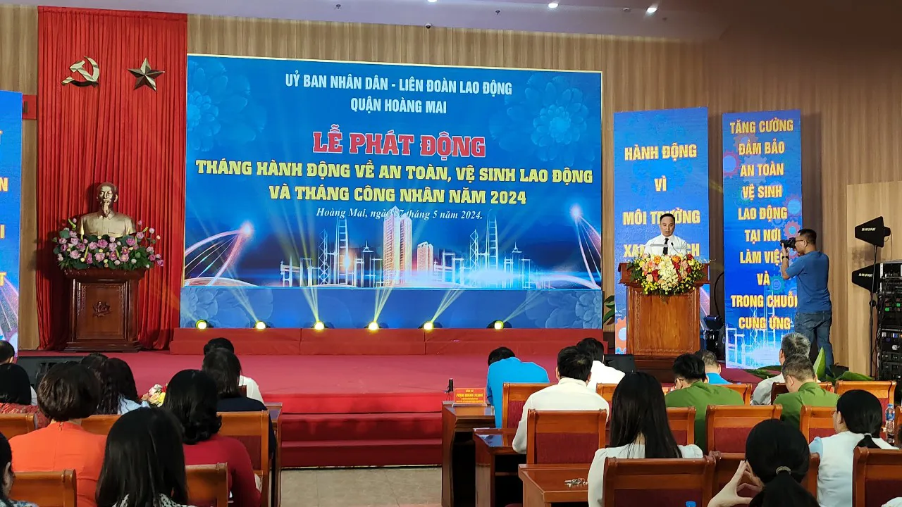 Quận Hoàng Mai phát động Tháng hành động về an toàn, vệ sinh lao động