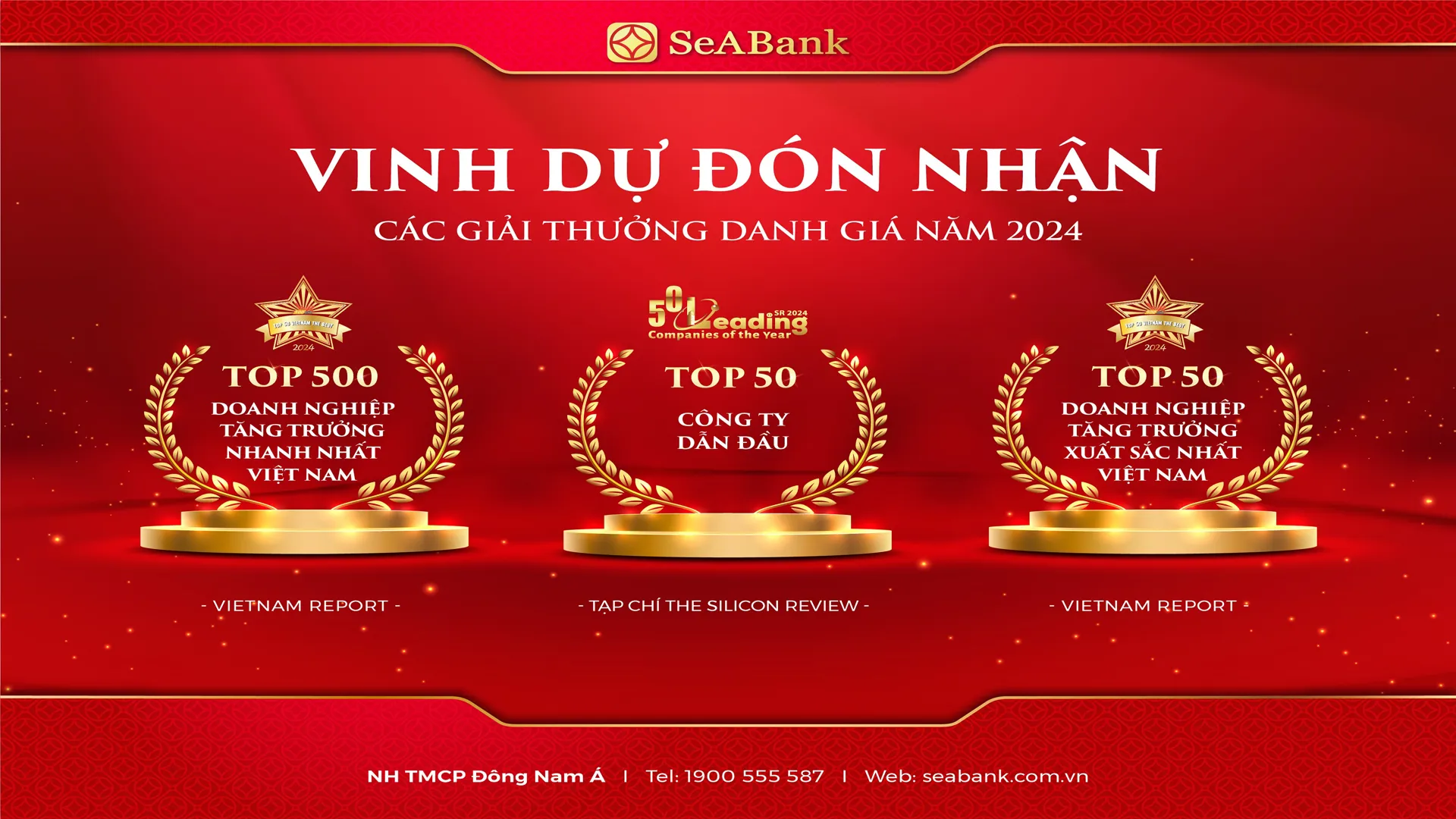 SeABank lần thứ 5 được vinh danh Top 500 DN tăng trưởng nhanh nhất Việt Nam