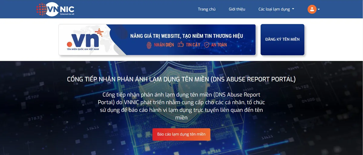 Mở cổng tiếp nhận phản ánh tên miền sai phạm