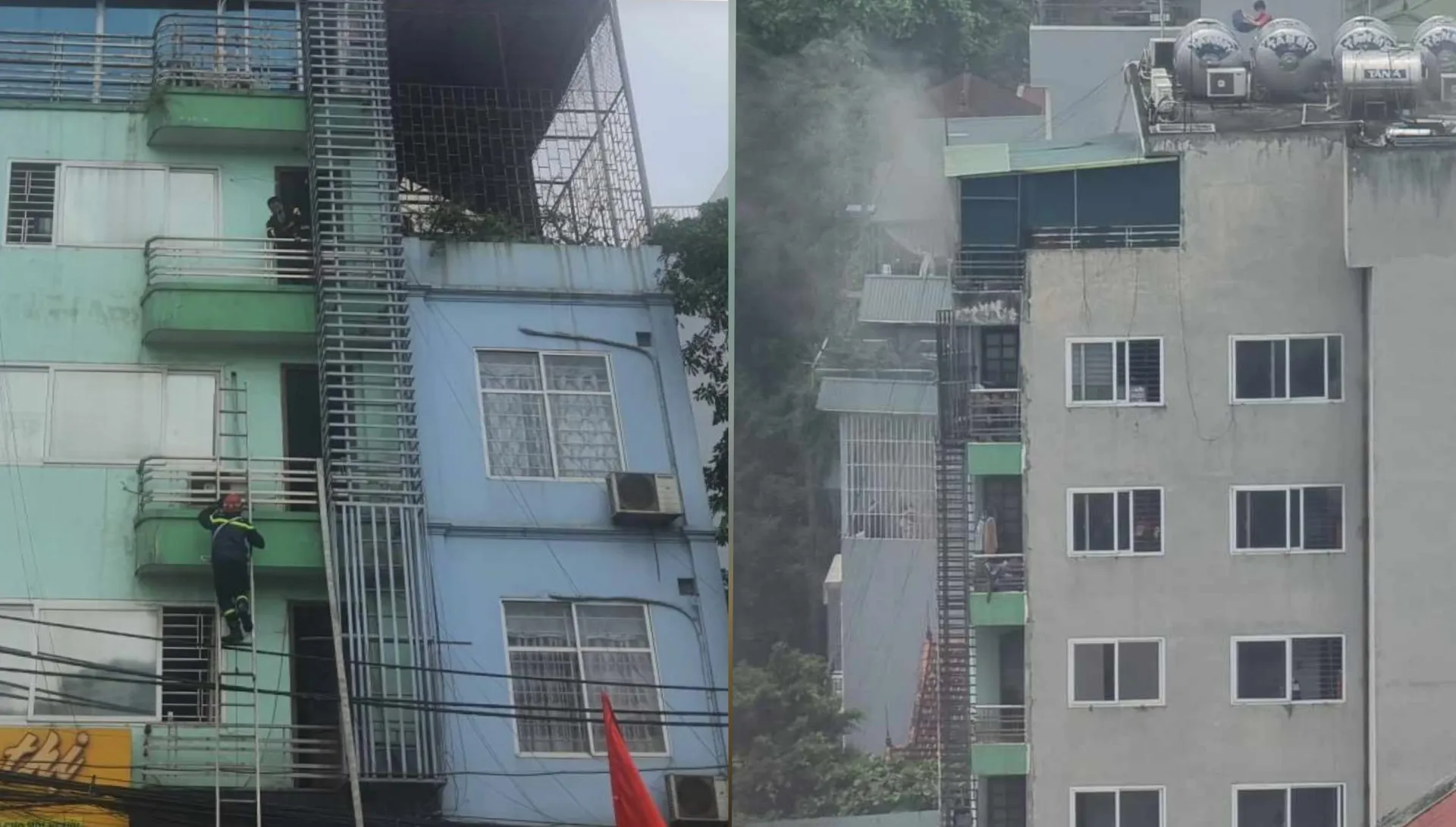 Cháy nhà trọ cao 9 tầng ở quận Thanh Xuân