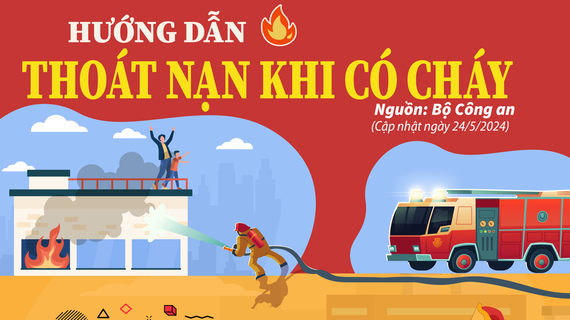 Hướng dẫn thoát nạn khi xảy ra cháy nhà, nhà chung cư nhiều tầng