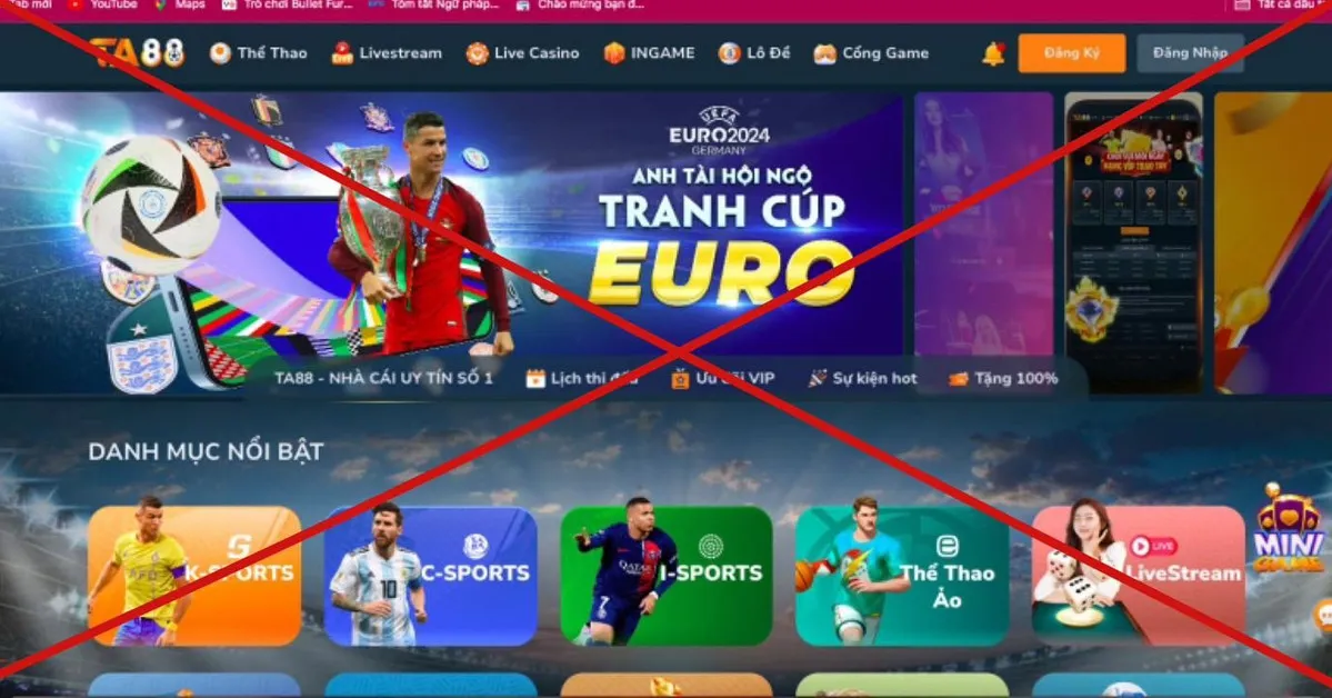Cảnh báo cá độ qua mạng mùa Euro 2024