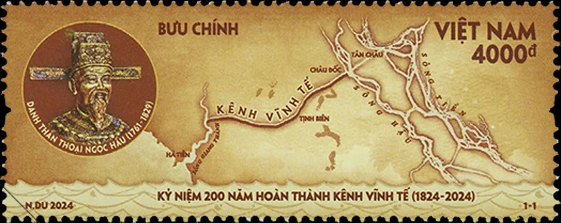 Phát hành bộ tem bưu chính kỉ niệm 200 năm hoàn thành kênh Vĩnh Tế