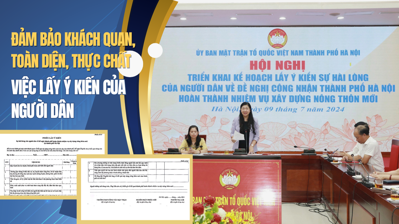 Hà Nội lấy ý kiến người dân về thành phố hoàn thành xây dựng NTM