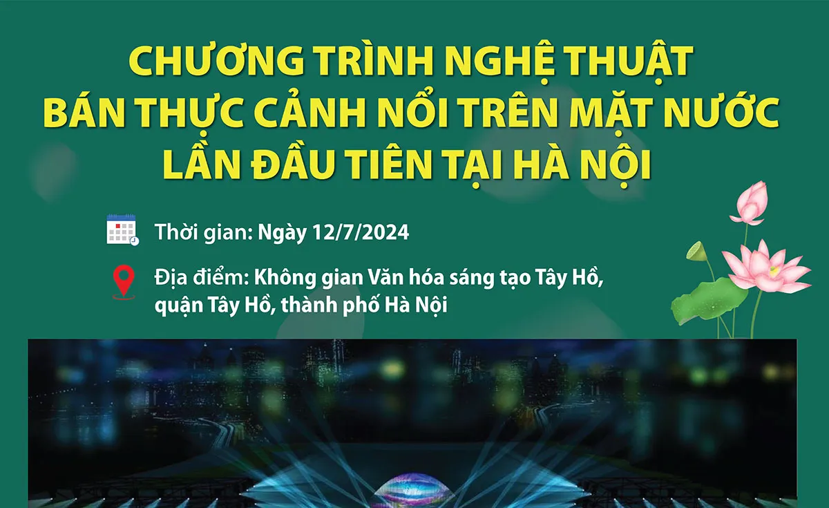 Nghệ thuật bán thực cảnh nổi trên mặt nước lần đầu tiên tại Hà Nội