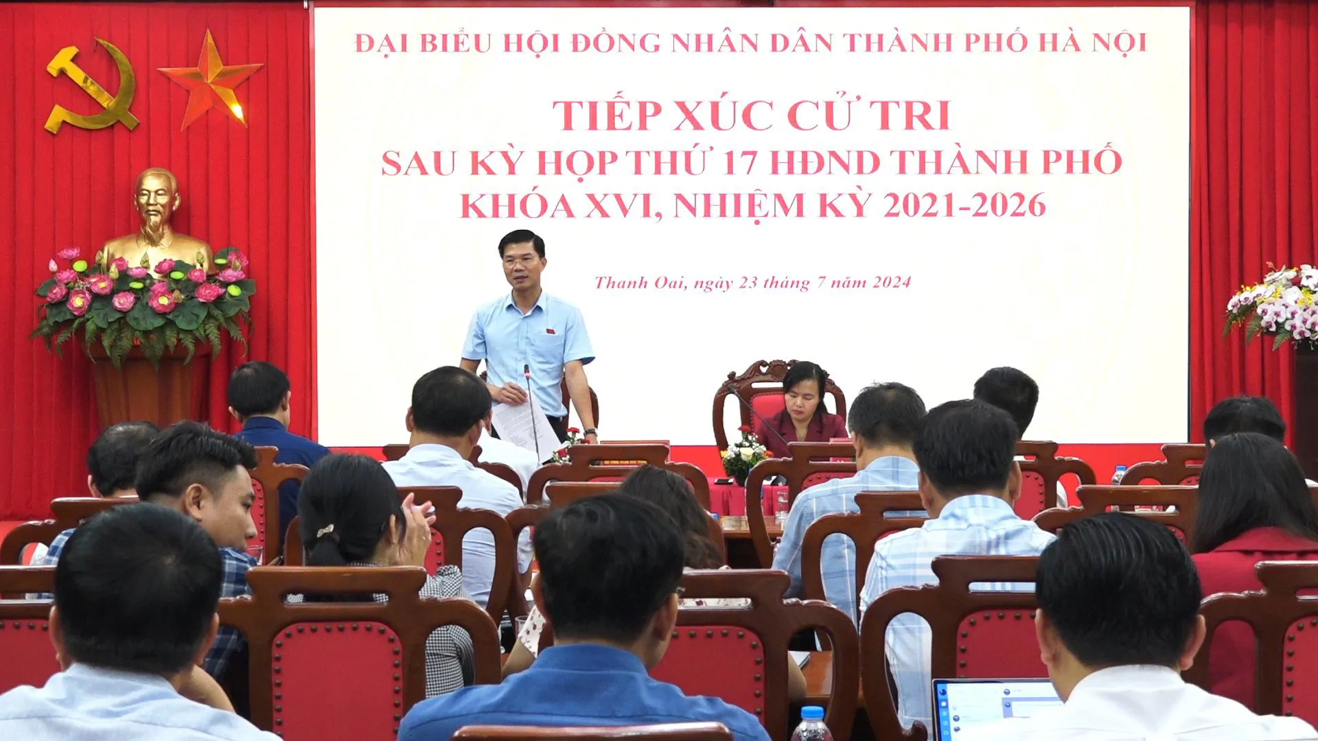 Cử tri Thanh Oai kiến nghị sớm thông tuyến đường trục Phía Nam Hà Nội