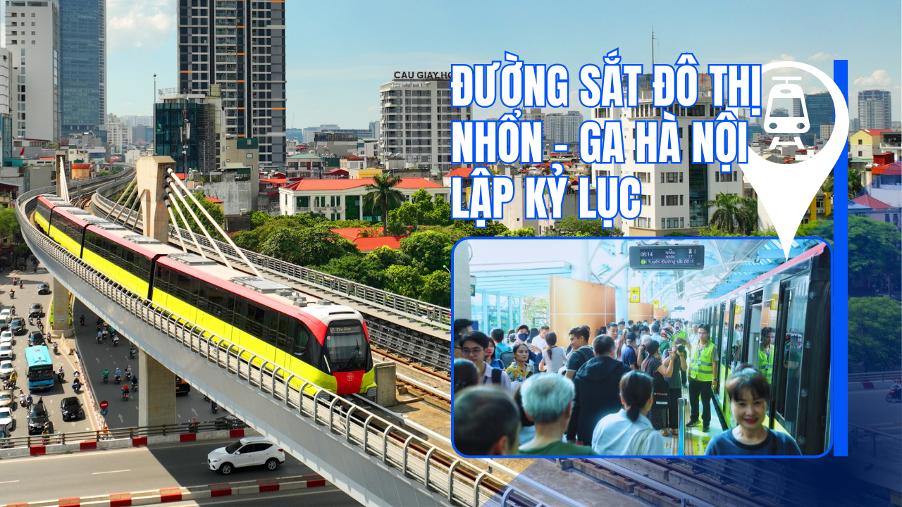Đường sắt đô thị Nhổn-ga Hà Nội lập kỷ lục sau 4 ngày chạy chính thức