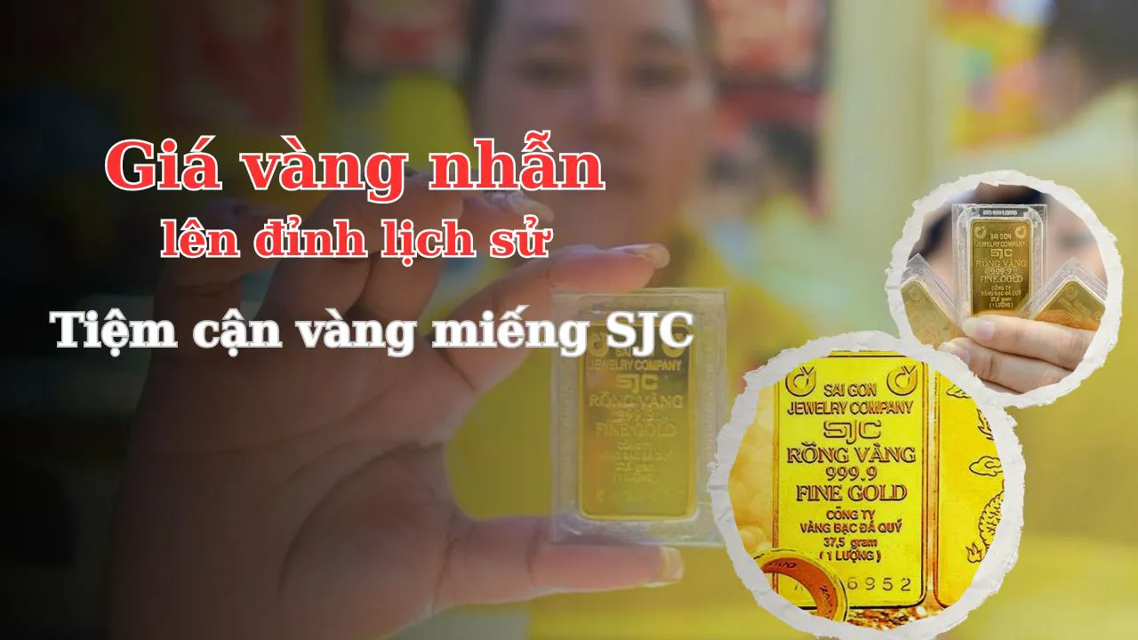 Giá vàng nhẫn lên đỉnh lịch sử, tiệm cận vàng miếng SJC