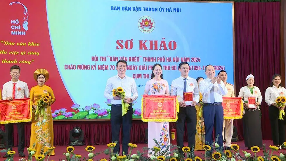 Huyện Phúc Thọ đoạt Giải Nhất sơ khảo Hội thi “Dân vận khéo” Cụm thi 4