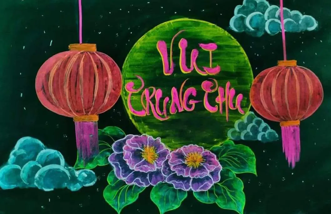 Gợi ý trang trí bảng đẹp dịp Trung thu 2024