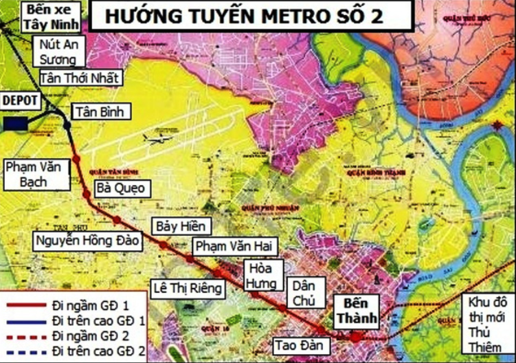 Kế hoạch triển khai dự án metro số 2 ra sao?