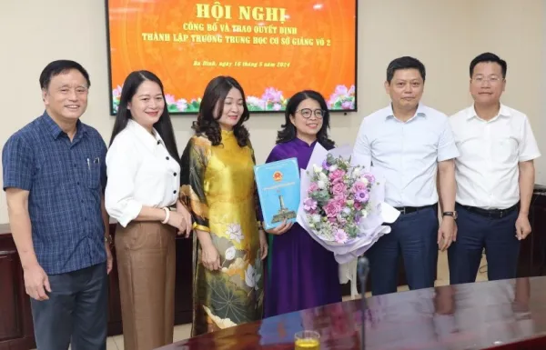 Công bố thành lập trường THCS Giảng Võ 2, quận Ba Đình