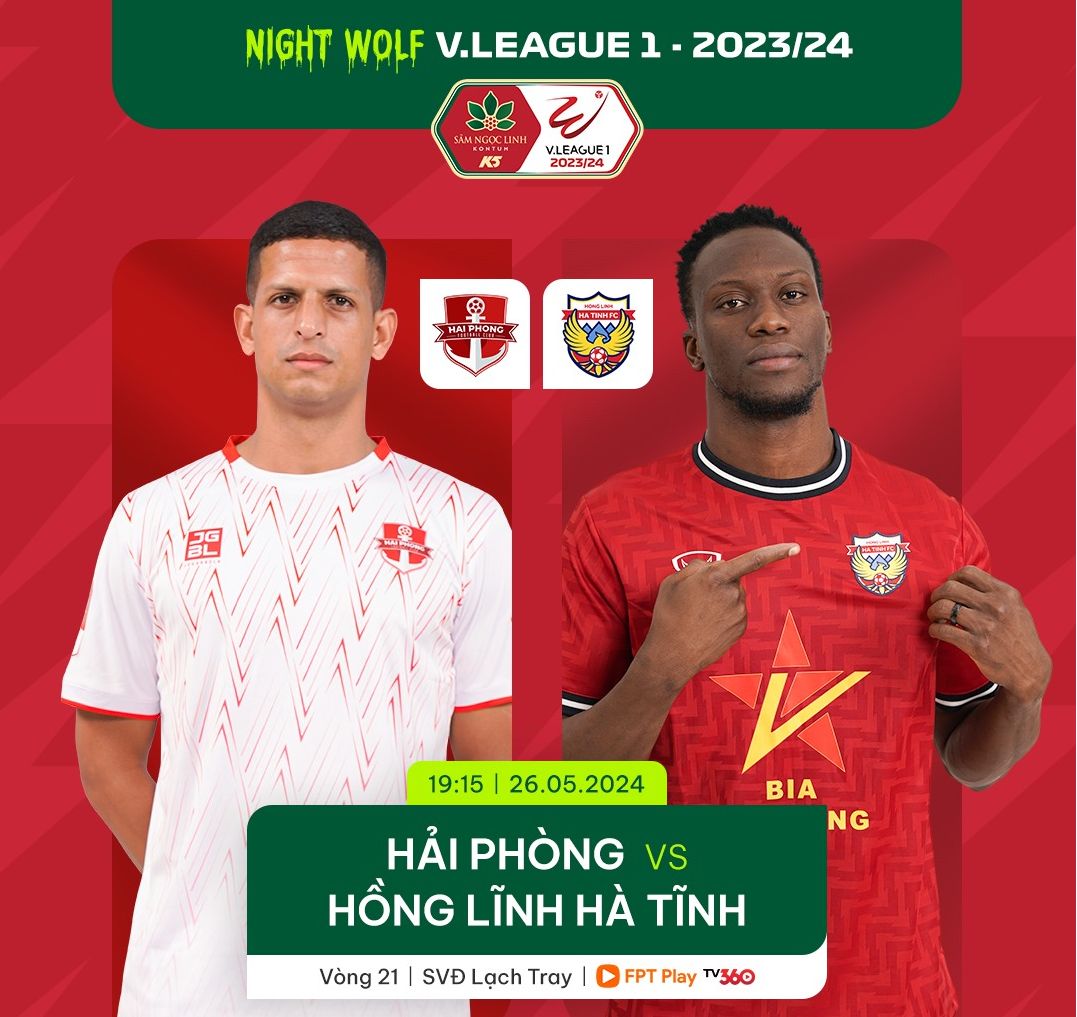Trực tiếp bóng đá Hải Phòng vs Hà Tĩnh 19 giờ 15 hôm nay 26/5