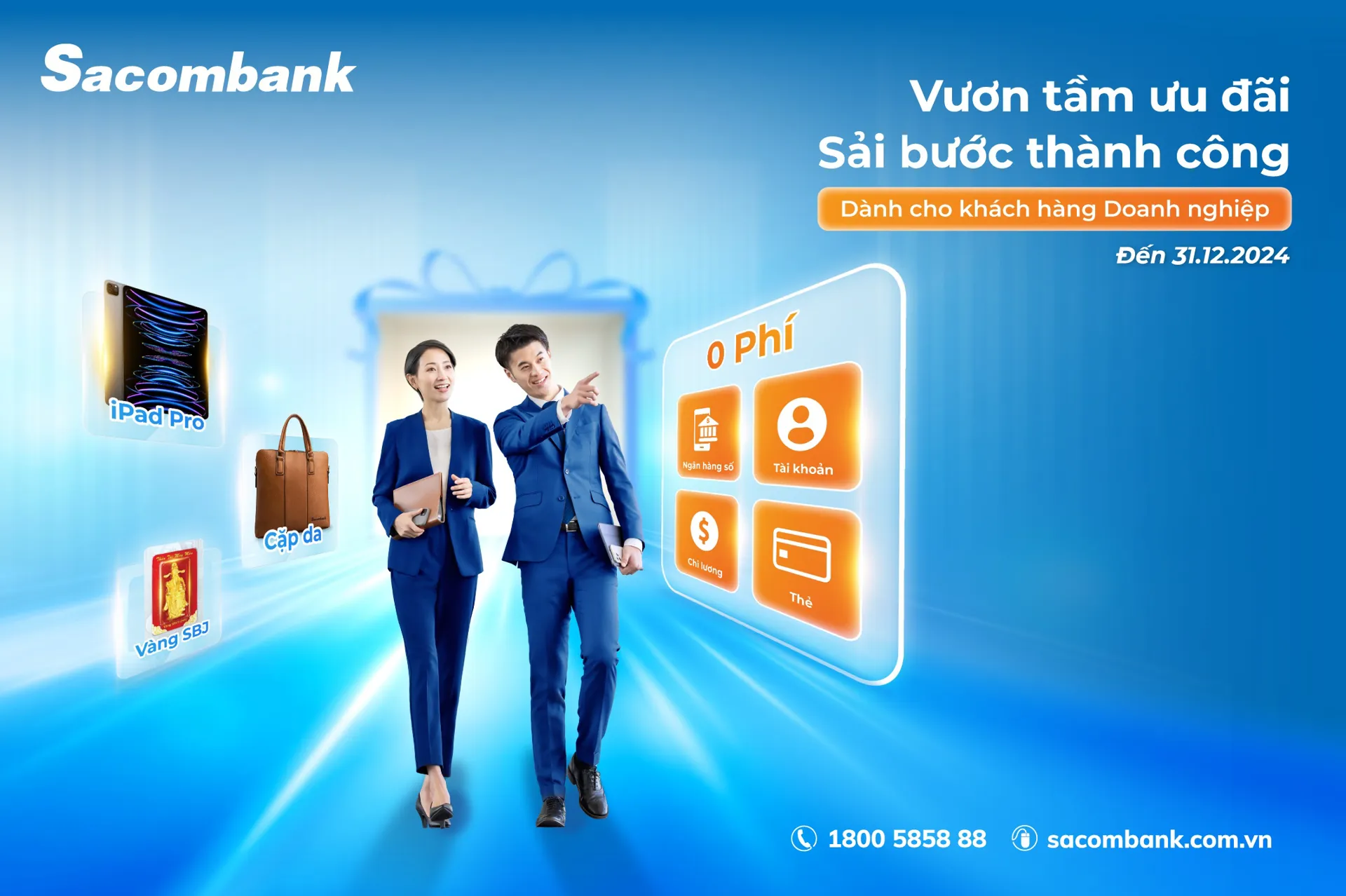 “Vươn tầm ưu đãi, sải bước thành công” với loạt khuyến mãi lớn từ Sacombank