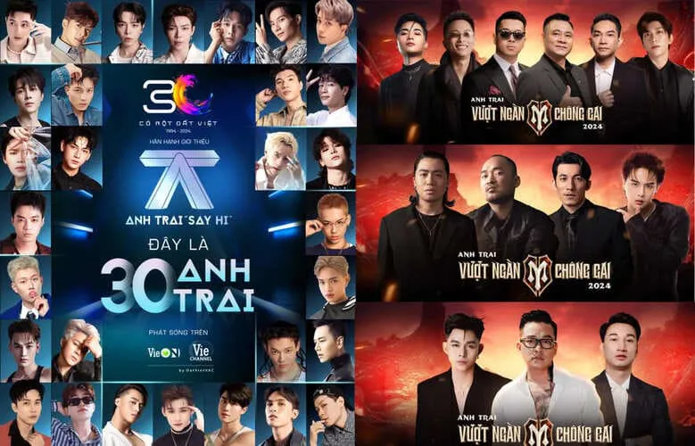 60 nghệ sĩ nam ở showbiz Việt tham gia thi gameshow