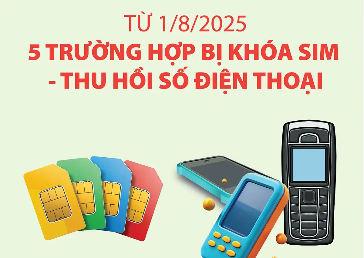5 trường hợp bị khóa sim - thu hồi số điện thoại từ 1/8/2025